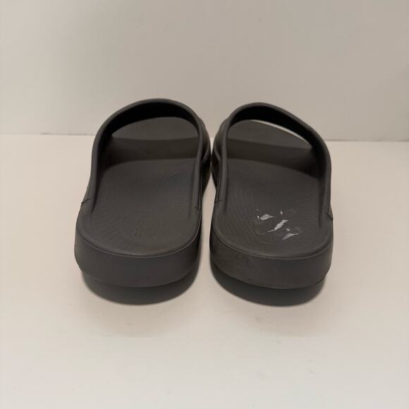 Oofos Ooahh Men's Sport Slide Sandals Grey 12 Comfort Cushion Casual Recovery - Picture 5 of 8